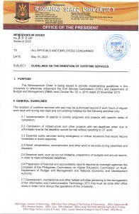 Memo 200-OP s. 2023 (Overtime Guidelines)