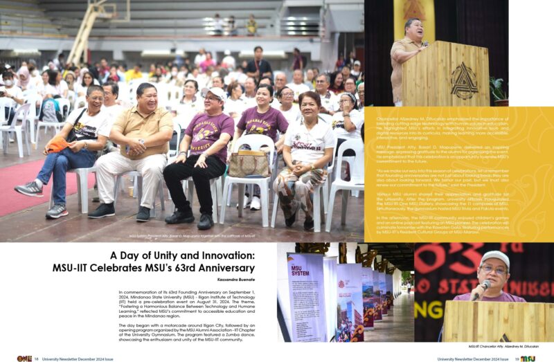 Msu System MSU Celebrates 63rd Foundation Day with a Vibrant Display of Unity and ...