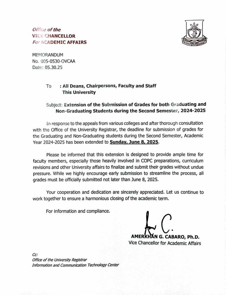Memo 005-0530-OVCAA