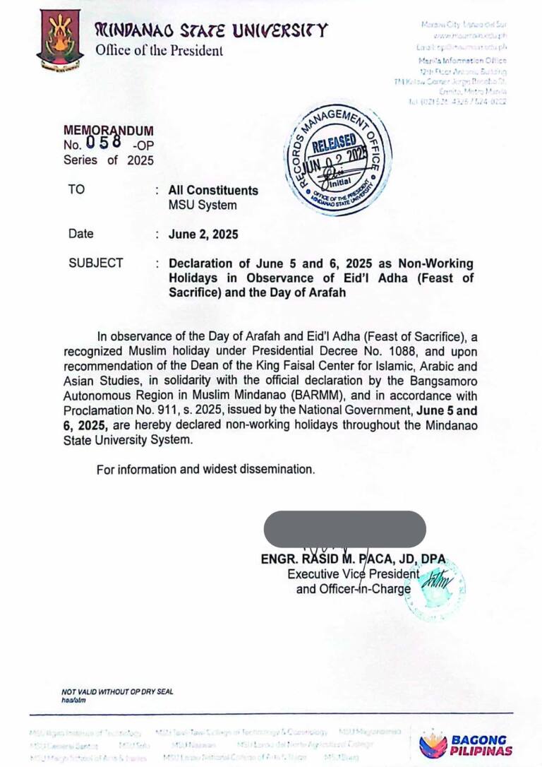 Memo 058-OP S. 2025