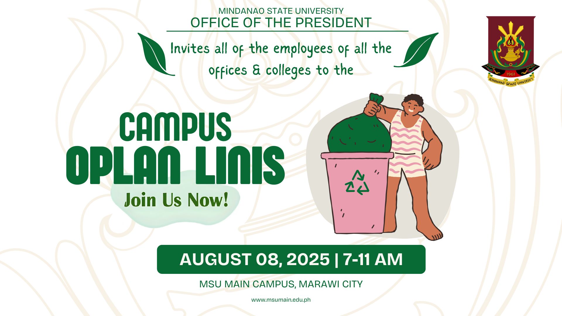 Campus Oplan Linis (Wide Poster)